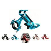 Aluminium Alloy 360 Degree Rotation Bike Motorcycle Handlebar Phone Holder MountTurquoise Blue