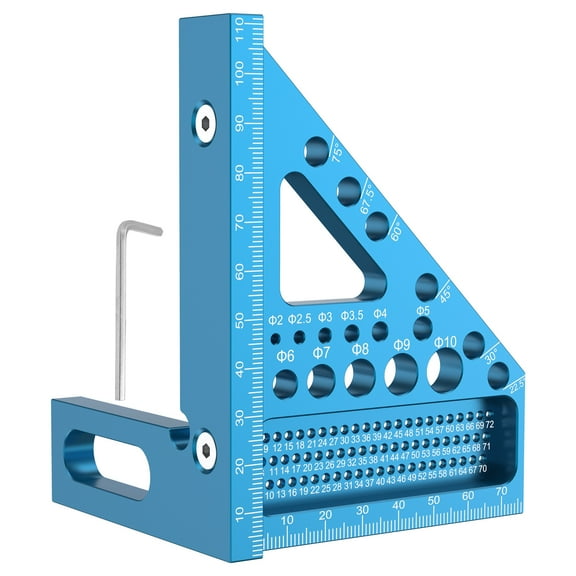 Aluminium Alloy 3D Multi Angle Measuring Ruler Rapid Positioning Woodworking Square Measuring Tool Precise Angle for Marking
