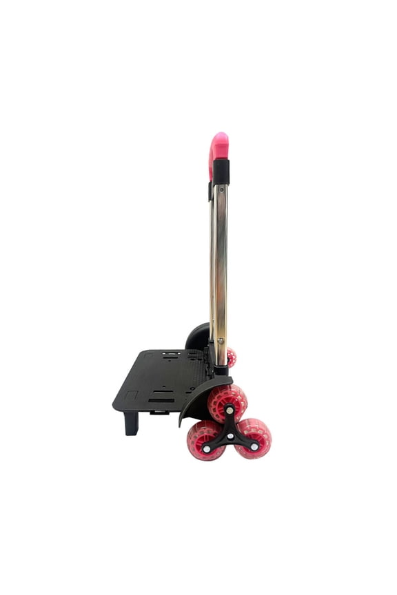 Aluminium Alloy Backpack Trolley with 6 Wheels Foldable Trolley Cart Wheeled Hand Truck for Luggage Backpack School Bags