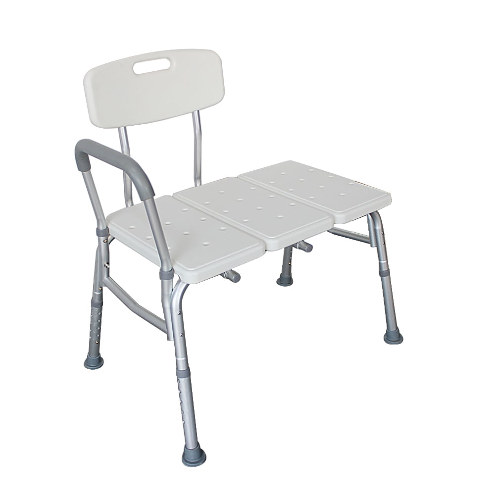 AsterOutdoor Aluminium Alloy Bath Chair, Tool-free Install Adjustable Height Shower Chair with Anti-slip 330lbs Capacity
