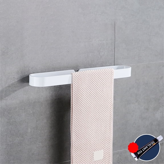 Aluminium Alloy Bathroom Towel Bar Wall Mounted Towel Holder Organizer With Stable Structure Easy Installation And Small Bathroom Contains 2 Colors And 4 Sizes
