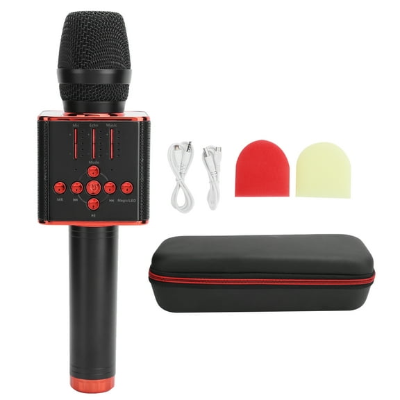 Aluminium Alloy Bluetooth Wireless Speaker with Moving Coil Handheld Microphone for Home Karaoke