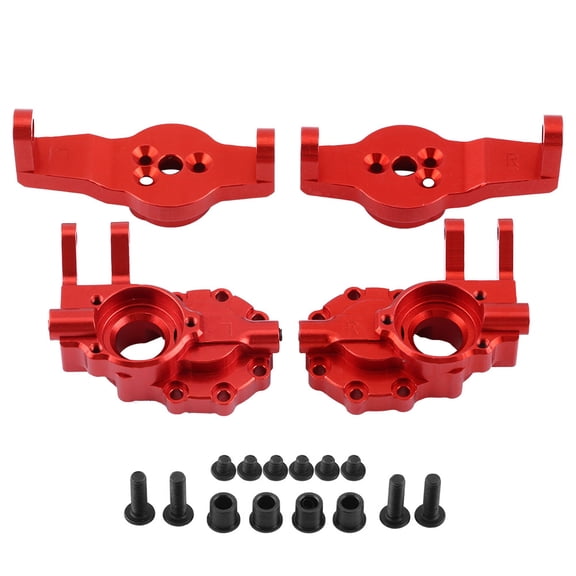 Aluminium Alloy C-Hubs Steering Carrier Knuckles Set for TRX-4 RC Car (Red)