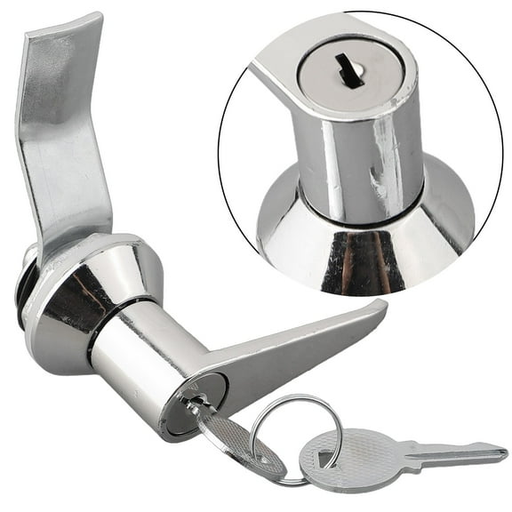 Aluminium Alloy Cabinet Door Handle Lock With 2 Keys Panel Mount Cam For Mailbox