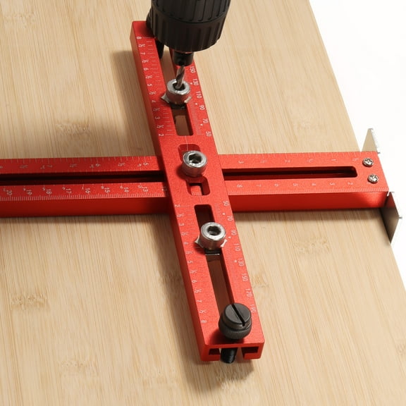 Aluminium Alloy Cabinet Hardware Jig for Woodworking Adjustable Cabinet Handle Jig Anti Deformation Cabinet Jig With Clear Marking for Home Improvement