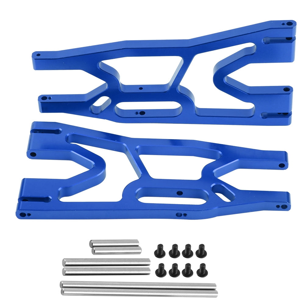 Blue Billet Front Lower Suspension Arms For Traxxas 1/10 Bandit RC Car - Machined Aluminum Hop-Up Parts