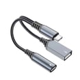 thumbnail image 1 of Aluminium Alloy Laptop Fast Charging Mobile Phone PD 60W OTG Adapter 2 in 1 Converter USB 3.0 Type-C Cable GREY, 1 of 8