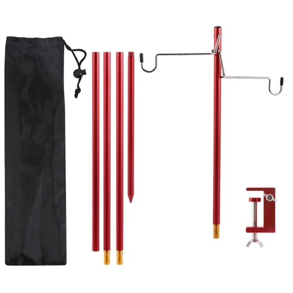 Aluminium Alloy Light Hangers Portable Lamp Stand Outdoor Light Holder Folding Lamp Hanger for Camping Fishing Picnics