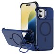 thumbnail image 1 of Aluminium Alloy Phone Case for Apple iPhone 16, Compatible with Magsafe Camera Lens Bracket Corner Protective Translucent Minimalist Back Cover without Side Frame for Women Men, Royalblue, 1 of 7