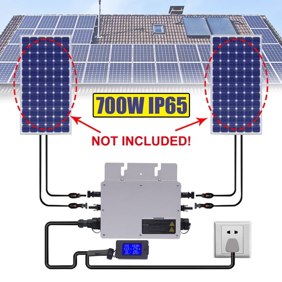 Aluminium Alloy Solar Grid Tie Micro Inverter Waterproof ( IP65 ) WVC-700W USA