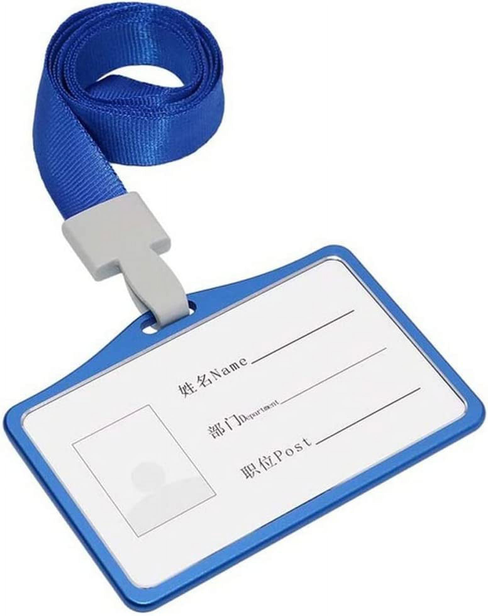 Aluminium Alloy Staff Id Card Holder Worker Name Badge Holder, ID Credit Name  Card Badge Holder Cover Horizontal 