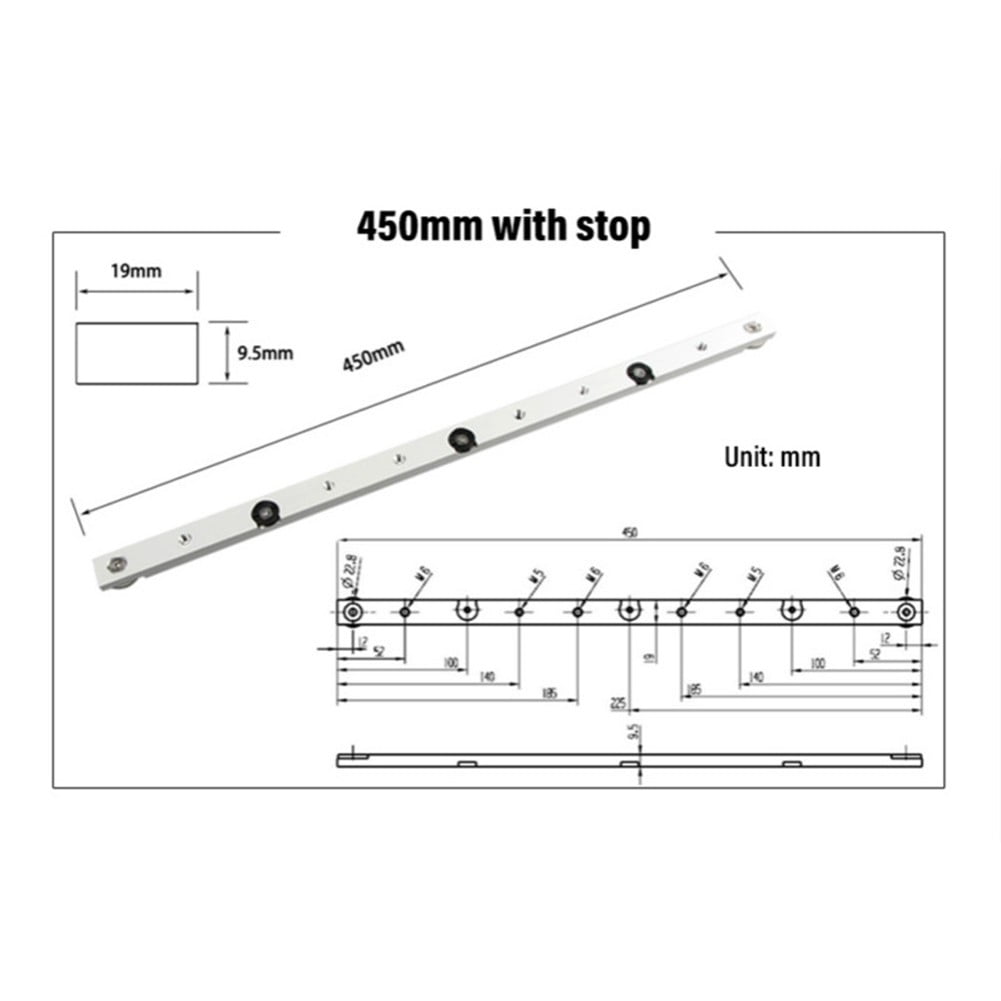 Aluminium Alloy Ttracks Slot Miter Track And Miter Bar Slider Table