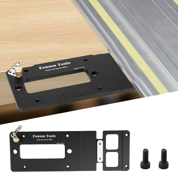 Aluminium Alloy Track Saw Square Gauge Anodized Surface Adjustable Track Saw Rail Square Guide Sturdy Precise Track Saw Right Angle Guide for Electric Circular Saw