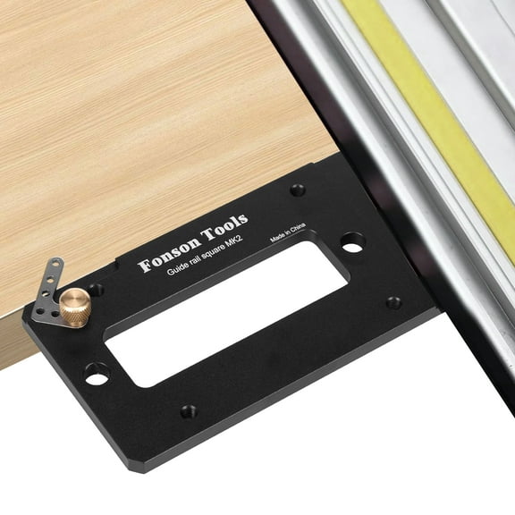 Aluminium Alloy Track Saw Square Gauge Anodized Surface Adjustable Track Saw Rail Square Guide Sturdy Precise Track Saw Right Angle Guide for Electric Circular Saw