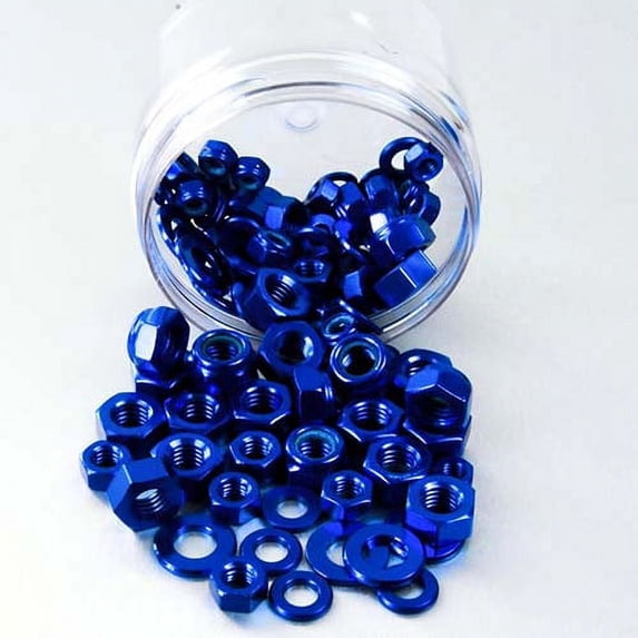 Aluminium Assorted Nut & Washer Tub 100 Piece