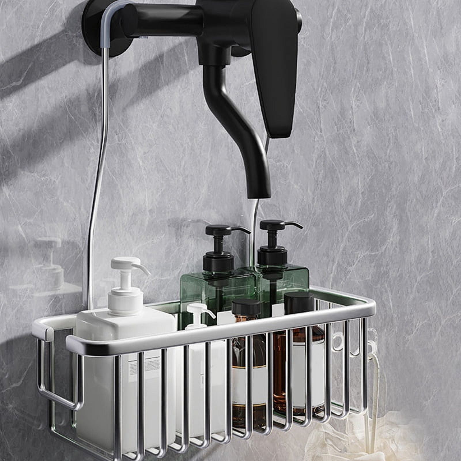 Aluminium Bathroom Shelf Without Drilling, Shower Shelf Shelves Shampoo