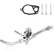 Aluminium Coolant Thermostat Housing Compatible with 09-17 Chevrolet Traverse, 08-17 Buick Enclave, 07-17 GMC Acadia, 07-10 Saturn Outlook Replacement for 12689041 902-692 12599235