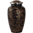 thumbnail image 1 of Aluminium Cremation Urn for Human Ashes - Adult Funeral Urn Handcrafted - Affordable Urn for Ashes - BAG INCLUDED (6.5" x 6.5" x 10.5" - 200 lbs or 90 kg, Black Gold), 1 of 3
