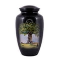 thumbnail image 1 of Aluminium Cremation Urn for Human Ashes - Adult Funeral Urn Handcrafted - Affordable Memorial Urn for Ashes - BAG INCLUDED (Tree Life, 200 Cubic Inches), 1 of 4
