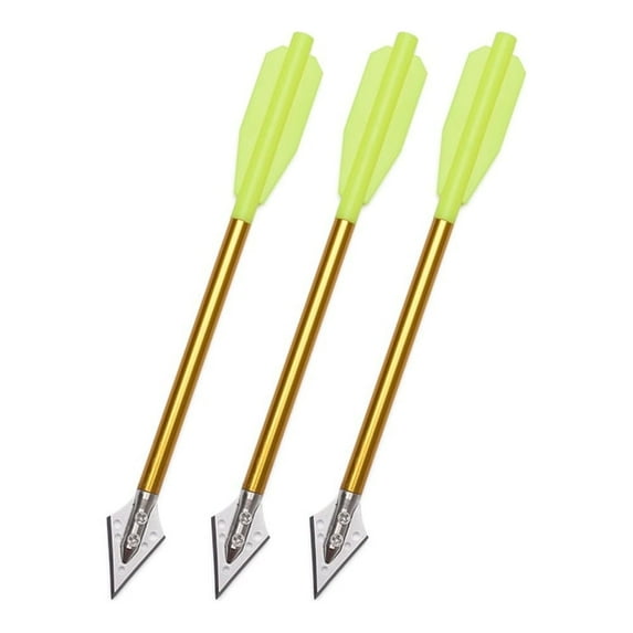 Aluminium Crossbow Bolts Arrows 6.5" Steel Broadhead Tips Hunting Arrows for 50-80lbs Mini Crossbow Archery Pistol - Fishing Hunting Target Practice (Pack of 3)