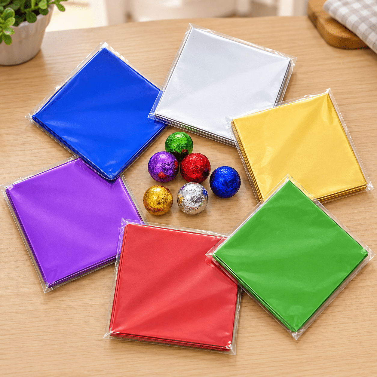 Aluminium Foil Paper Chocolate Candy Wrappers Wrapping Papers Square ...