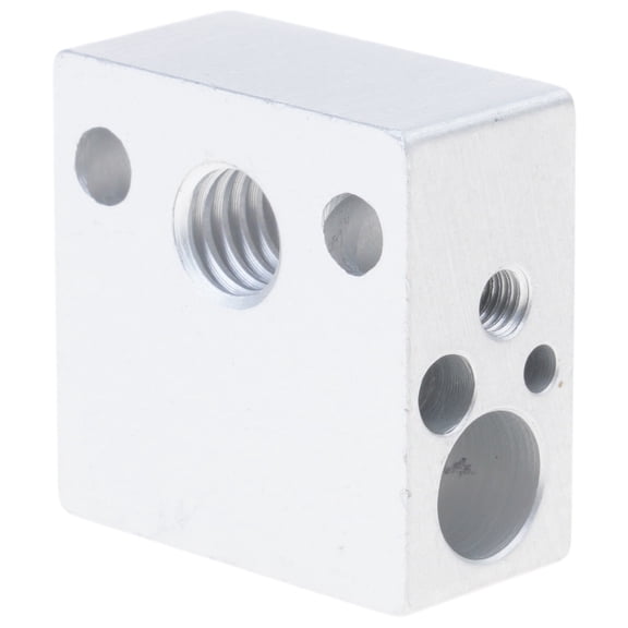 Aluminium Hotend Heater Block 3D Printer High Temperatures Heating Block Replacement for MK8 Extruder Accessories