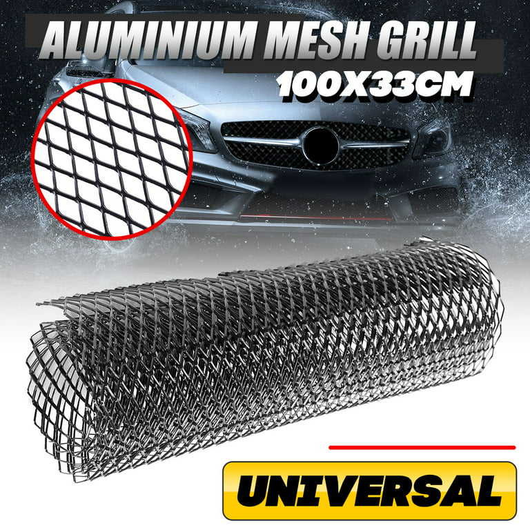 100 x 33cm Black Aluminium Mesh grille