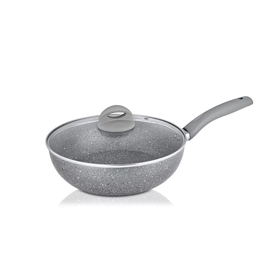 Aluminium Non-Stick Prime Stone Deep Fry Pan, 20 cm