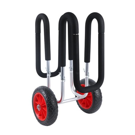 Aluminium Portable Surfboard Trolley Stand-up Paddle Board Carry Cart Paddle Board Carrier W/Two Wheels