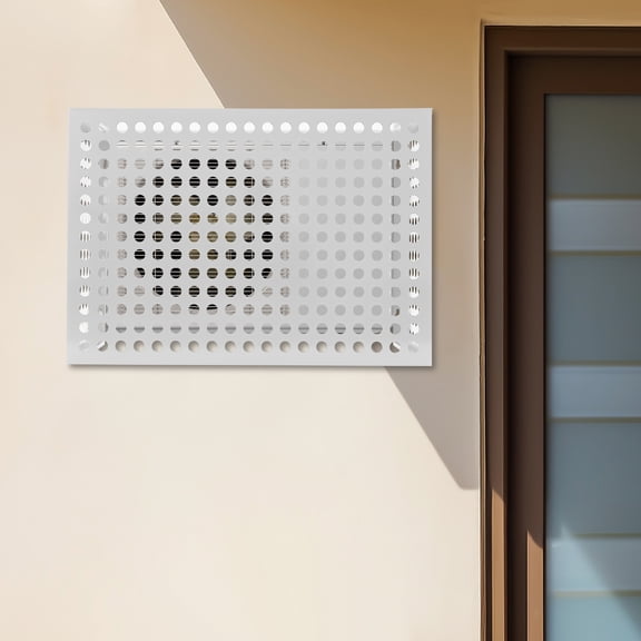 Aluminium Privacy Fence Screen White, 1.5P 4 Side,100 * 70 * 50cm for Outdoor Air Conditioner - for Freestanding AC Units and Pool Equipment - Garden Privacy Screen