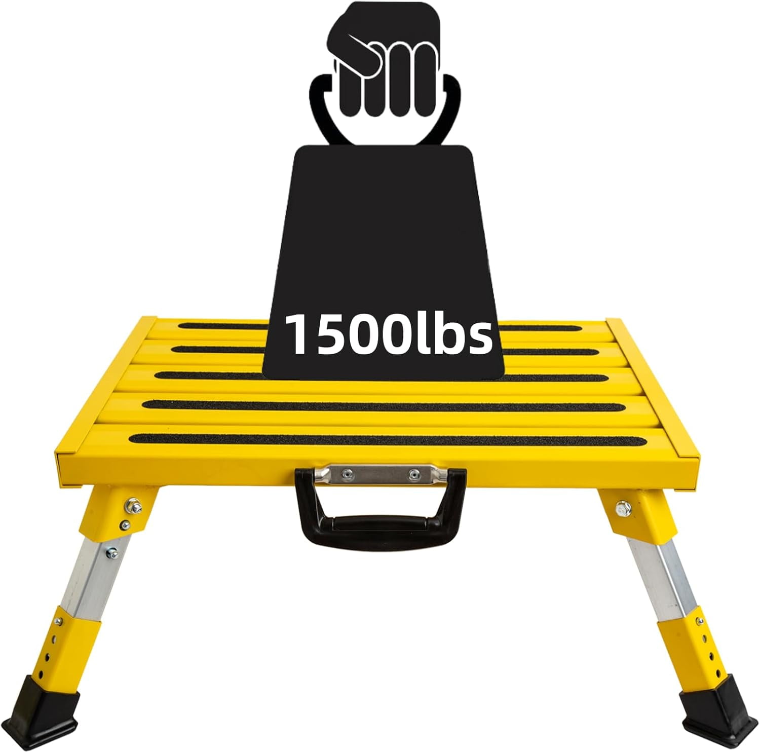 Aluminium RV Steps Adjustable Folding Step Stool with Non-Slip Rubber ...