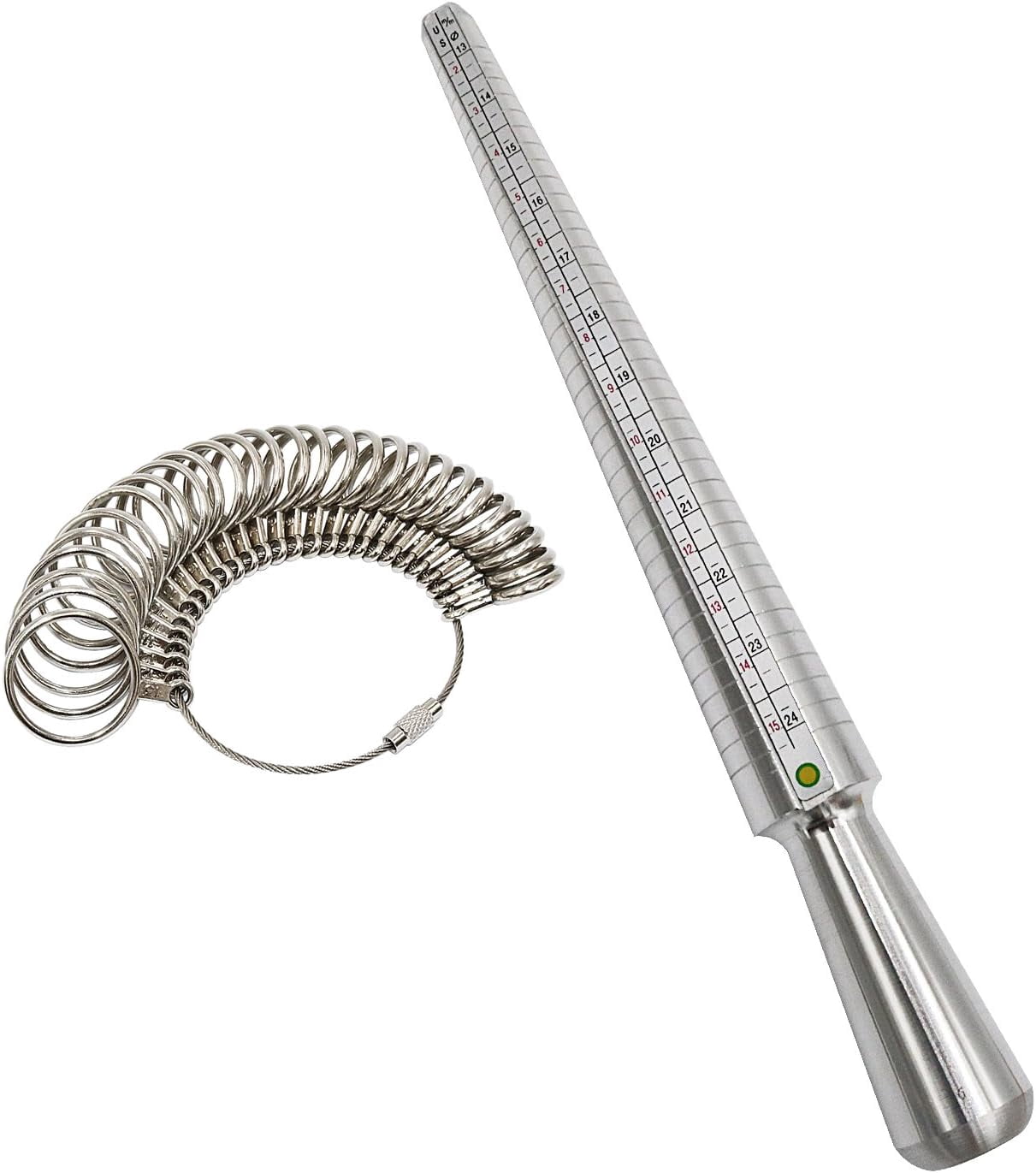 Aluminium Ring Sizer Mandrel Finger Sizing Measuring Stick and ...