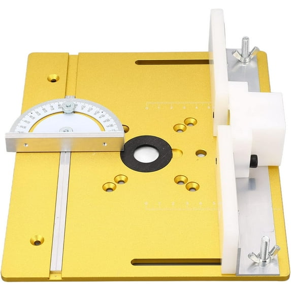 Aluminium Router Table Insert Plate, Metal Router System DIY Router Table for Woodworking Benches Router Plate Wood Tools Milling Trimming Machine with Rings (bcuade)