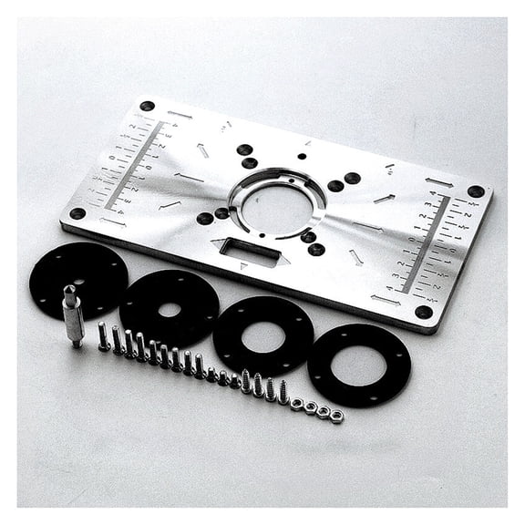 Aluminium Router Table Insert Plate Table For Woodworking Benches Router Plate Wood Tools Milling Trimming Machine With Rings ,Easy to Use