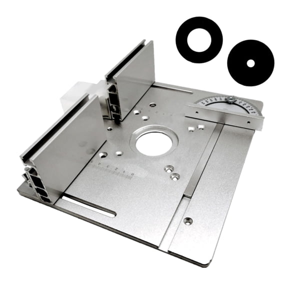 Aluminium Router Table Insert Plate Woodworking Benches Router Plate with Miter Gauge Guide Aluminium Fence Sliding