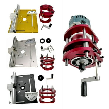 Aluminium Router Table Woodworking Trimmer Electric Wood Milling Flip Plate Gold