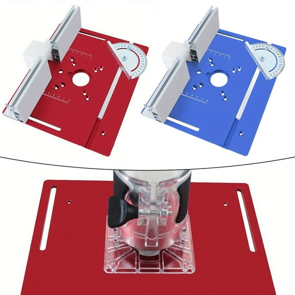 Aluminium Router Table Woodworking Trimmer Electric Wood Milling Flip Plate Red Fangkenuo