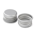 thumbnail image 1 of Aluminium Screw Caps Refillable Bottle Replacement Lid Flat Round Platinum 2.25x1.2cm, 1 of 2