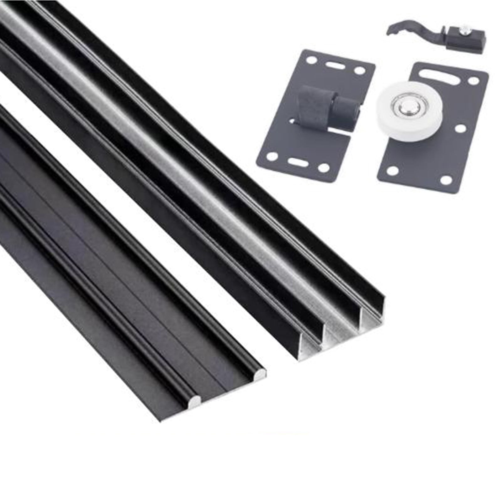 Sliding Pulley Rails Aluminium Sliding Wardrobe Door Track,Sliding Door Slide Pulley Guide ...