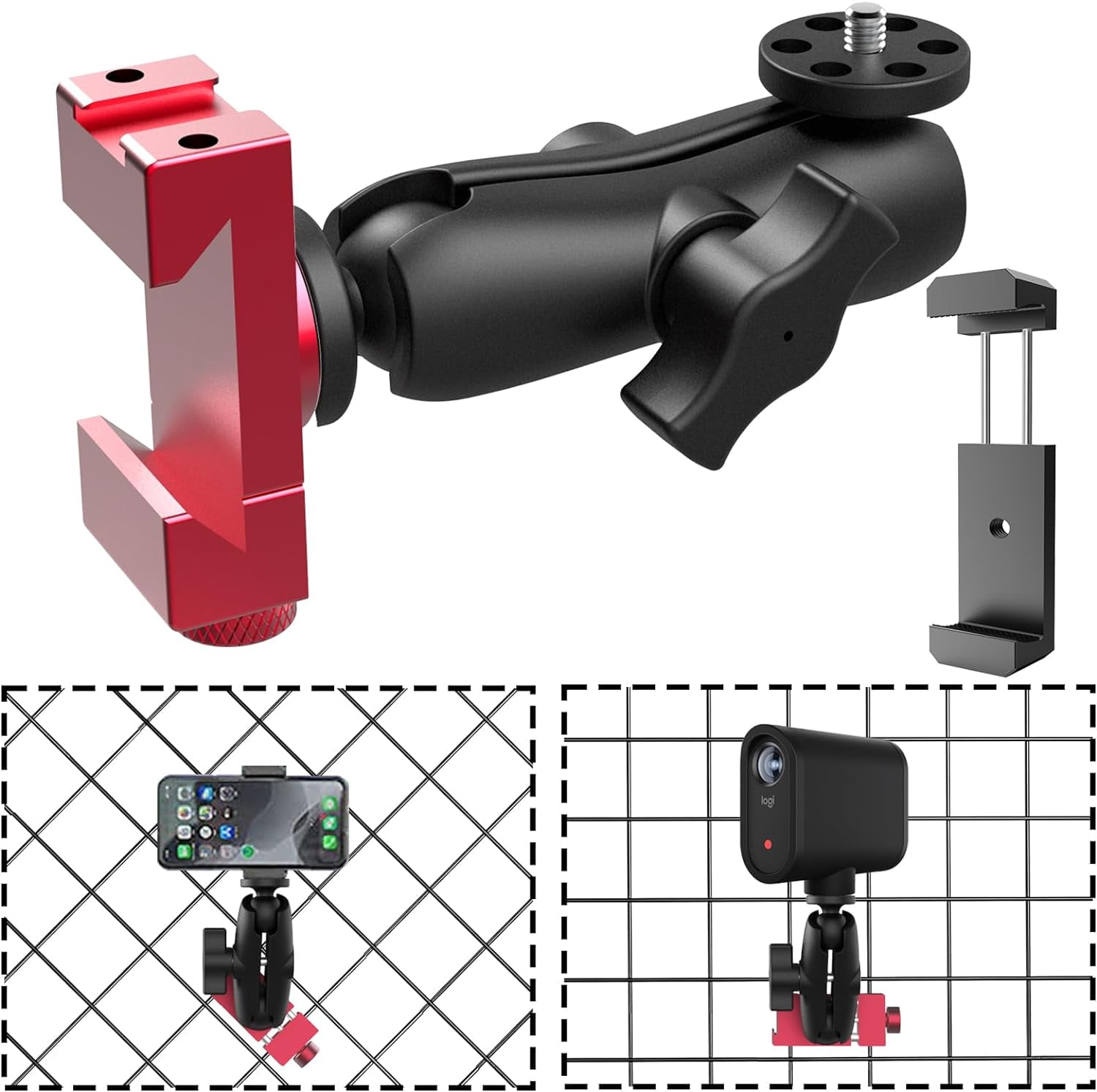 Aluminium Smartphone Fence Mount Tennis Camera Fence Mount for iPhone