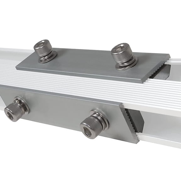 Aluminium Solar Module Rails Profile Connectors Mounting Connection