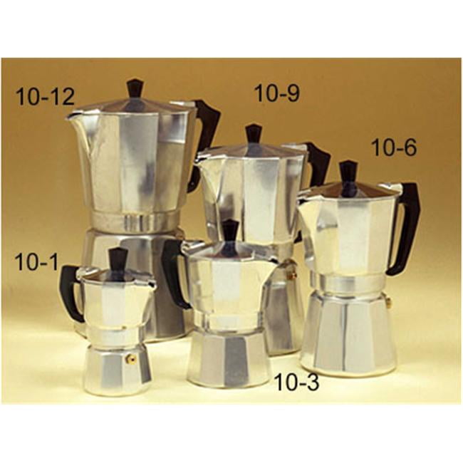 ALUMINUM STOVE TOP 6-CUP 10-6 Espresso Maker