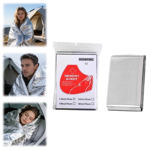 Aluminized Film Emergency Blanket, Outdoor Cold And Sun Emergency Blanket, High Reflectivity, Windproof And Portable