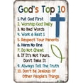 thumbnail image 1 of Aluminum 10 Commandments Sign - Art Deco Decorative Signage, 8x12 inches, Wall Art Decoration for Girls Room, Kitchen, Living Room, Bedroom, 1 of 4