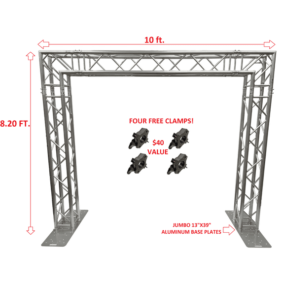 Aluminum 10 ft. Width Goal Post Arch Truss Lighting System DJ PA Mobile Portable
