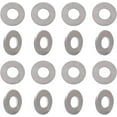 thumbnail image 1 of Aluminum 100 pcs 22mm Aluminum Stamping Blank Flat Round Washer with 10mm Center Hole for Bracelet Jewelry DIY Craft Making Silver Aluminum, 1 of 8