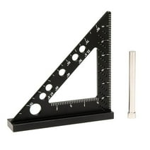 Aluminum 12-inch Rafter Square Carpenter Measuring Layout Tool Alloy Metal Triangle Ruler Protractor for Woodworking and Carpentry