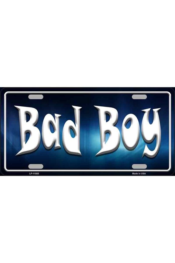 Aluminum (12 inch x 6 inch) License Plate Metal Sign for Home Bad Boy