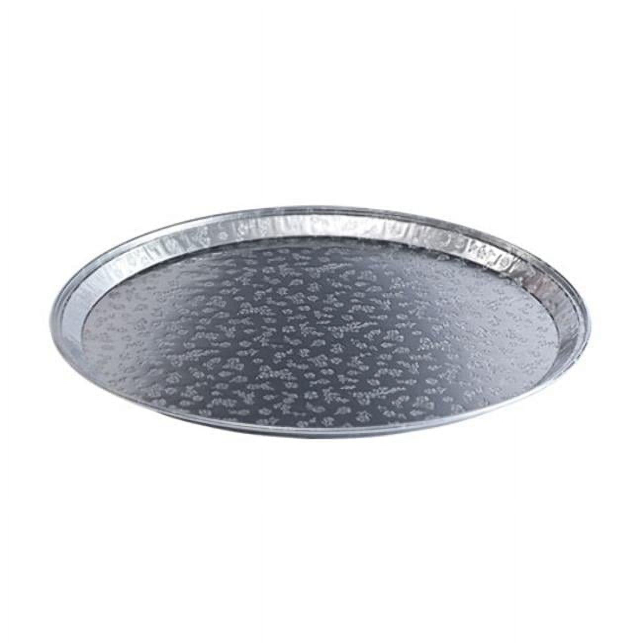 16" Round Flat Embossed Aluminum Catering Tray Pack of 25