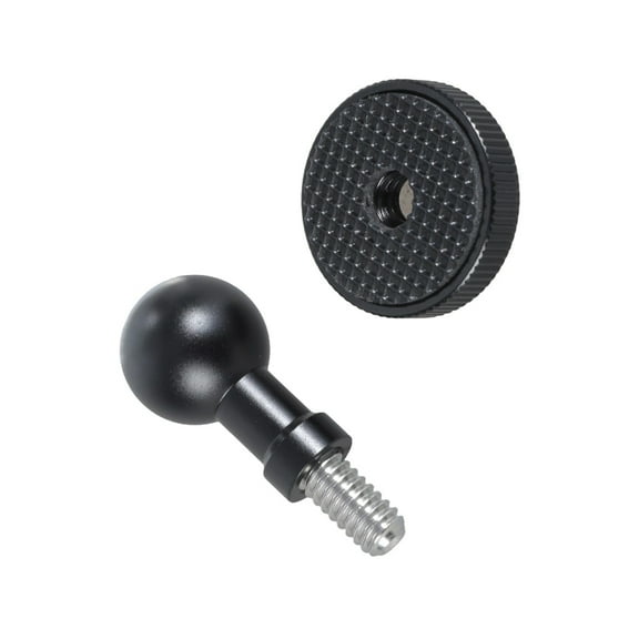 Aluminum 17mm Ball Joint Adapter Ball Connector 1/4 Screw for Phone & Map Holder